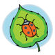 Lady Bug Leaf Wall Decal