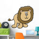 Cute Little Hairy Lion Wall Decal