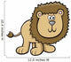 Cute Little Hairy Lion Wall Decal