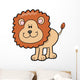Excited Little Baby Lion Wall Decal