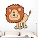 Excited Little Baby Lion Wall Decal