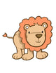 Little Pastel Baby Lion Wall Decal