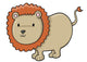 Cute Fat Little Lion Wall Decal