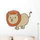 Cute Fat Little Lion Wall Decal