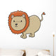 Cute Fat Little Lion Wall Decal