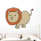Cute Fat Little Lion Wall Decal