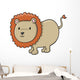 Cute Fat Little Lion Wall Decal