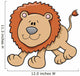 Cute Friendly Little Lion Wall Decal