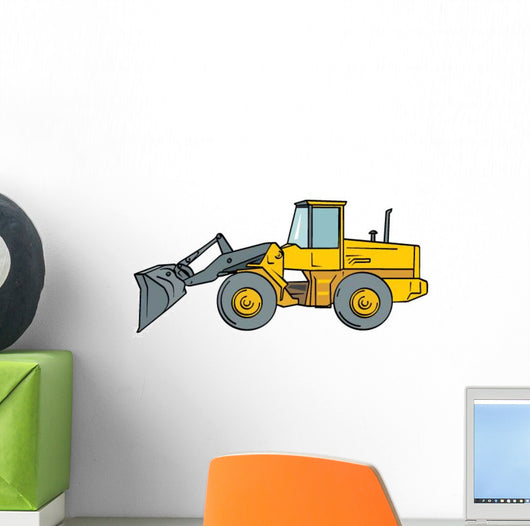 Yellow Loader Wall Decal