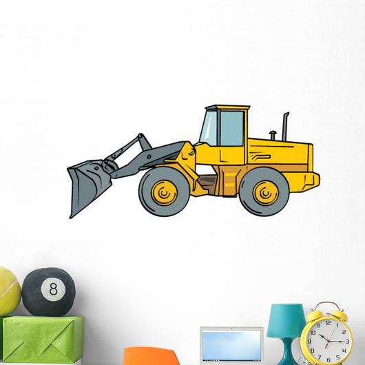 Yellow Loader Wall Decal