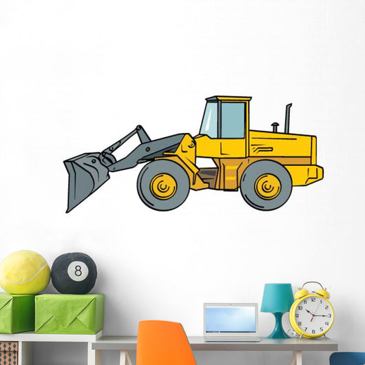 Yellow Loader Wall Decal
