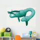 Loch Ness Monster swimming. Wall Decal
