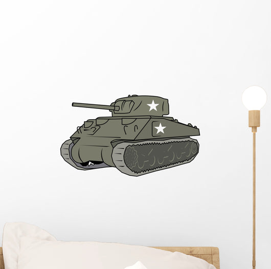 Green Tank Wall Decal
