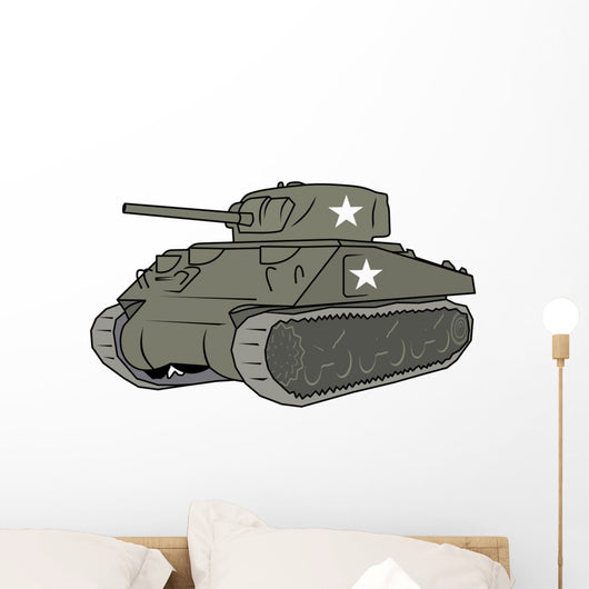Green Tank Wall Decal