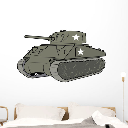 Green Tank Wall Decal