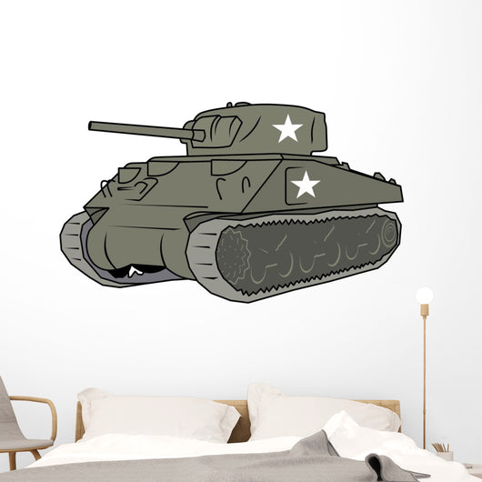 Green Tank Wall Decal