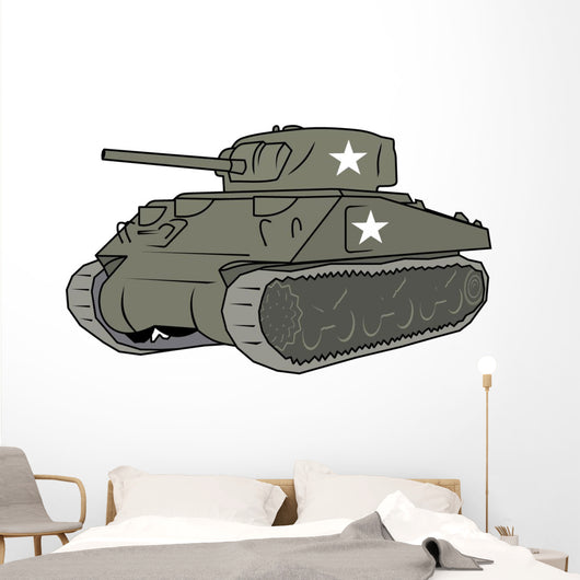 Green Tank Wall Decal