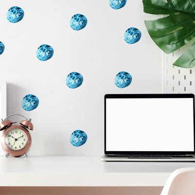 Marble Polka Dot Wallpaper Sticker Set