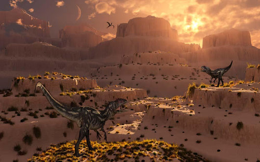 Pair Carnivorous Allosaurus Dinosaurs Wall Decal