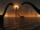 Dinosaurs Feed near Shores Wall Decal Design 1