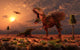Dinosaur Sculpture Park with Wall Decal Design 2