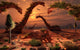 Dinosaur Sculpture Park with Wall Decal Design 1