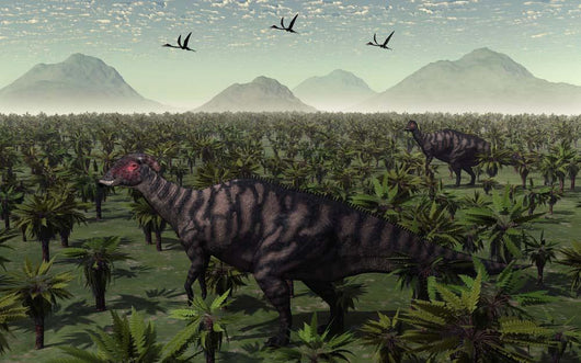 Pair Parasaurolophus Walk through Wall Decal