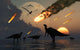Hadrosaurs Graze Peacefully as Wall Decal