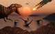 Mighty T Rex Roars Wall Decal Design 2