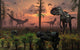 Herd Allosaurus Dinosaur Cause Wall Decal