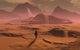Lone Figure Explorer Watching Wall Decal