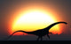 Silhouetted Diplodocus Dinosaur Takes Wall Decal