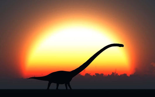 Silhouetted Omeisaurus Walks Pass Wall Decal