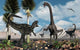Carnivorous Allosaurus Confronts Diplodocus Wall Decal
