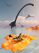 Sauropod Omeisaurs and Flying Wall Decal