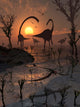 Omeisaurus and Duckbill Dinosaurs Wall Decal Design 2