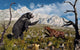 Confrontation between Arctodus Bear Wall Decal