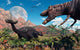 T Rex Confronts Ankylosaurus Wall Decal Design 2