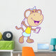Journalist Monkey Girl Wall Decal