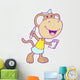Journalist Monkey Girl Wall Decal