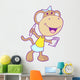 Journalist Monkey Girl Wall Decal
