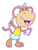Journalist Monkey Girl Wall Decal