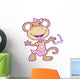 Fashionista Monkey Girl Wall Decal