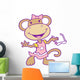 Fashionista Monkey Girl Wall Decal