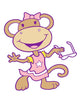 Fashionista Monkey Girl Wall Decal