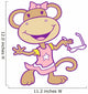 Fashionista Monkey Girl Wall Decal