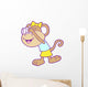 Snapping Photos Girly Monkey Wall Decal