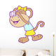 Snapping Photos Girly Monkey Wall Decal