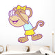 Snapping Photos Girly Monkey Wall Decal