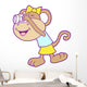 Snapping Photos Girly Monkey Wall Decal